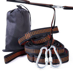 Tree Straps Set (2 Straps) , 10 FT Long, 18 Loops, No-Stretch Straps for Hammock with 2 Carabiner