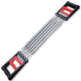 Portable Plastic Handle Five Springs Chest Expander Pull Exerciser with Hand Gripper Wrist Developer