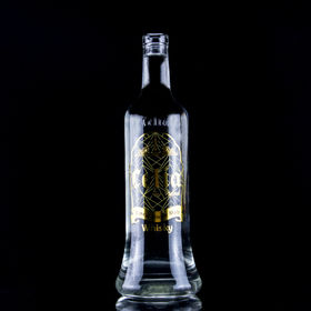 200ml Flat Glass Spirits Bottle,glass bottle made of super flint material