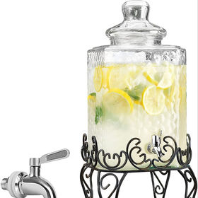 Double 1 Gallon 3.8L Glass Mason Jar Party Juice Dispenser Glass Drink  Beverage Dispenser with Tap and Stand - China Juicer Dispenser Cold Beverage  Glass and Beverage Dispenser Mason Jars price