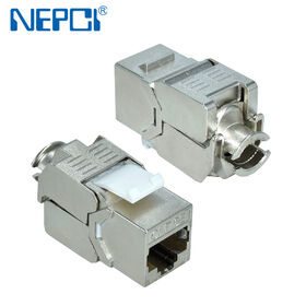 Módulo Keystone Jack CAT6A blindado em liga de zinco NEPCI de alto desempenho XJY-NE-217S para aplicações de rede 110 IDC STP RJ45