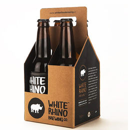Cajas de cartón corrugado para 4 botellas, transportadores de cerveza y vino