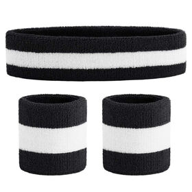 Paio Polsini Sportivi Terry Cloth – Assorbisudore Per Running, Tennis E Basket, Unisex