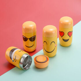 emoji smile stainless steel water bottle