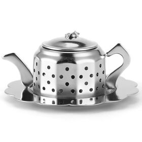 Infuseur à thé en vrac - Poignée en silicone Infuseur à thé Passoire en  acier inoxydable pour