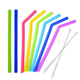 Buy Wholesale China Silicone Reusable Drinking Straws With Cleaning  Brush,bendable Drinking Draw & Reusable Silicone Straws at USD 0.09