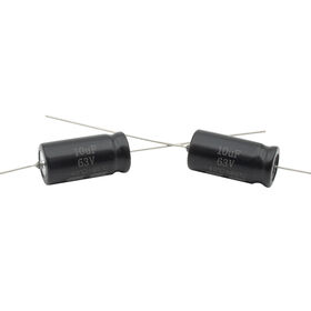 Axial Aluminum Electrolytic Capacitor 105C, Suitable for Circuits and Car Radios with 6.3 to 100V Voltage