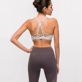 Sutiãs de Desporto de Alta Resistência para Treino, Tops Femininos Sem Costuras, Sutiãs de Ginástica Acolchoados Push Up - Sensação Natural