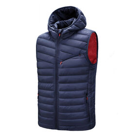 Men Winter Jacket Stand Collar Sleeveless Design Padded