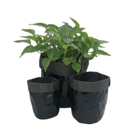 Sacs de jardinières en papier kraft lavables de haute qualité personnalisés par l'usine BSCI, pots de fleurs en papier