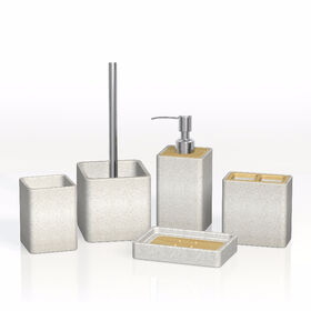 Accessoires Salle De Bai,Ensemble D'accessoires De Salle De Bain En Céramique, Marbre Doré, 6-7 Pièces - Type 6pcs Gray - Maison