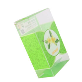 Caja de regalo de plástico plegable personalizada para desmaquillante, material PVC/PP/PET transparente y cuadrado, desechable