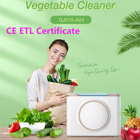 COMUSTER Fruit and Vegetable Washing Machine, Ultrasonic Fruit Washing  Unit, Dual Drain Electric Wash Basket Ingredient Purifier for Kitchen Food