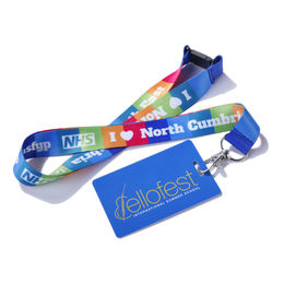 Promotional Breakaway Lanyards with logo dye sublimation polyester nylon lanyards