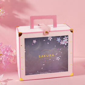 Pink Premium Geschenkbox Verpackung Hochzeitsgeschenke Box Koffer Kraft Geschenkbox mit Griff Parfum Geschenke