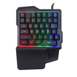 T1 Wired One Handed Gaming Keyboard Mouse Combo Ergonomic Multicolor  Backlight One-Handed Game Keyboard Mouse Set For PC