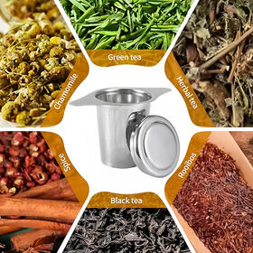 Extra Fine Tea Infuser Mesh Strainer Double Handles with Large Capacity For Teapots And Mugs