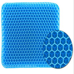 Honeycomb Cooling Premium Thick Gel Support Seat Cushion with Non-Slip Breathable Cover - Extra Thick Ergonomic & Orthopedic Gel Cushion, Blue