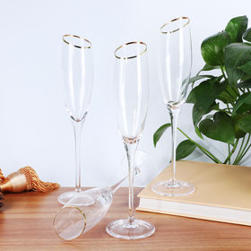 Wholesale Long Stem Champagne Flute 700ml Modern Design Weeding Crystal  Glass Goblet Ribbed Wine Glasses - China Glass Cup and Glass Cups price