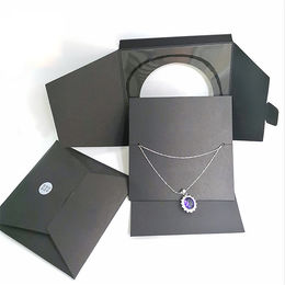 Porte colliers simili cuir noir, porte bijoux repliable, présentoir
