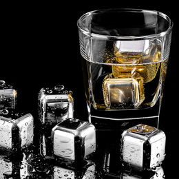 304 Stainless Steel Quick-frozen Ice Cubes Reusable Chilling Stones Whiskey  Wine Fast Freezing Cubes Ice Grain Party Bar Tool