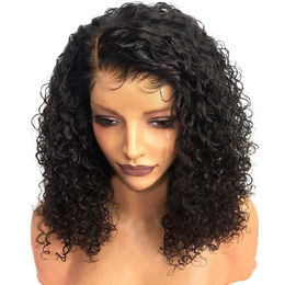 Factory human hair wig wholesale curly hair thick human water wave hair