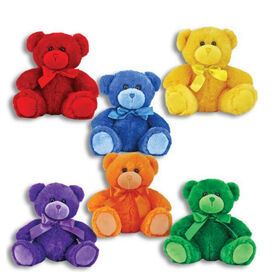 15cm Weicher Plüsch Teddybär mit Fliege, Tierpuppe Spielzeug in 6 Farben - Großhandel