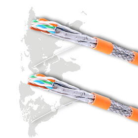 Vente en Gros Câble Réseau Cat7 S/FTP Haute Vitesse Double Blindage Certifié CE UL RoHS