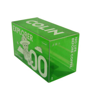 Custom Printed Food Grade High Transparent Plastic PET PVC Folding Coffee Packaging Gift Box yiwu factory wholesale