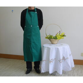 Wholesale 100% Cotton Kitchen Aprons Adjustable Neck Strap Custom Apron Logo Printing Quick Shipment