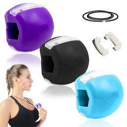 Compre 3 PCS Exercitador de mandíbula Facial Toner Definir maxilar pescoço  exercício bola mandíbula pescoço tonificação bola de fitness