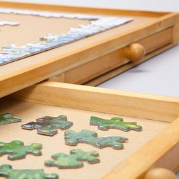 Bobi Size Wooden Puzzle Plateau-Smooth Fiberboard Work Surface