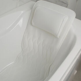 Bathtub Mat With Pillow Non-slip Luxury Spa Cushion Full Body Bath Pillow  Mat