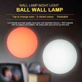 Custom USB Rechargeable Cute Children Wall Mini Led Round Bedroom Bed Lamp 3d Baby Room Night Sleep