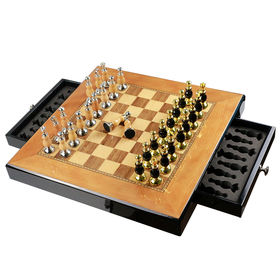 Buy Wholesale India Wooden Chess Set High Quality Folding Chess Board  Standard Level Professional Use With Customization Of Logo Design And Size  & Wooden Chess Play Board Set at USD 7