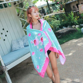 Printed Beach Towels, Soft Microfibre Bath Towel, Quick-Dry Towels for Yoga, Exercise