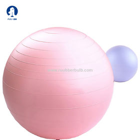 Exercise Ball - Yoga Ball for Workout Pregnancy Stability - Balance Ball w/  Pump - Fitness Ball Chair for Office, Home Gym，pink,pink,75cm,F34535