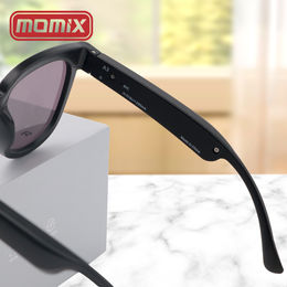 Smart Glasses Smart Wireless Bluetooth Charging Polarized Head-Mounted Ear-Hook Sports Bone Conduction Headset Glasses 2 Black Blue Multifunctional Sunglasses 