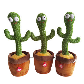 Dancing Cactus répète ce que vous dites, peluche électronique avec éclairage,  chantant Cactus Enregistrant des jouets H