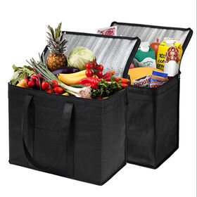 Sac isotherme promotionnel personnalisé en tissu non tissé pour la livraison de gâteaux, l'emballage de supermarché et le camping en plein air.