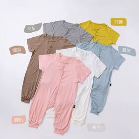 Bodys de Bebé de Manga Corta, Ropa de Bebé de Bambú Orgánico Sostenible, Conjunto de Pelele para Bebé