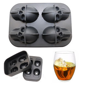 Buy Wholesale China 4 Cavities Fancy Skeleton Ice Ball Maker Mould Flexible  3d Skull Silicone Ice Cube Mold For Whisky & Ice Cube Mold at USD 0.5