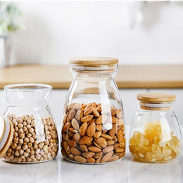 Buy Wholesale China Square Glass Jar With Spoon & Glass Jar,square Glass,bamboo  Lid at USD 1.83