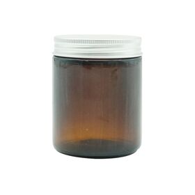 Wholesale Luxury 250ml Amber Glass Candle Jar with Aluminum Lid - China Candle  Jar and Candle Holder price