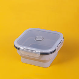 Buy Wholesale China Hot Sale Silicone Lunch Box Leak Proof Collapsible Food  Storage Meal Prep Container With Fork & Silicone Food Container at USD 2.1