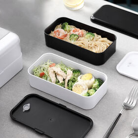 Buy Wholesale China Customizable Patent Lunch Box Double Layer Food Grade  Pp Bento Box Leak Proof Strap Food Container & Food Grade Pp Bento Box at  USD 3.5