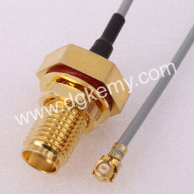 Conector estanco IP67 IP68 SMA a IPEX MHF Hirose U.FL, jack hembra SMA de mamparo a cable RF IPEX MHF U.FL de 1,37 mm 20351-112R-37