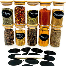 Buy Wholesale China 6oz Spice Jars With Bamboo Airtight Lids And Labels  Glass Storage Jar With Cork Glass Salt Jars & Glass Jar For Storage at USD  0.48