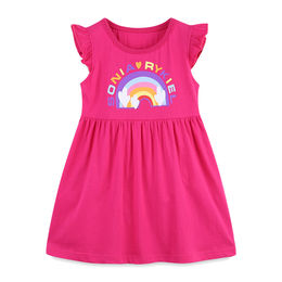 Bulk Buy China Wholesale Summer Baby Girl Clothing Kids Dresses For Girls  Cotton Rainbow Print Short Sleeve Casual Dresses $3.4 from Quanzhou Sunfull  Imp.& Exp.Co.,ltd