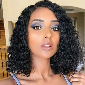 Short Human Hair Wigs Pixie Cut For Black Women Remy Curly Brazilian Summer  Brown Wig Human